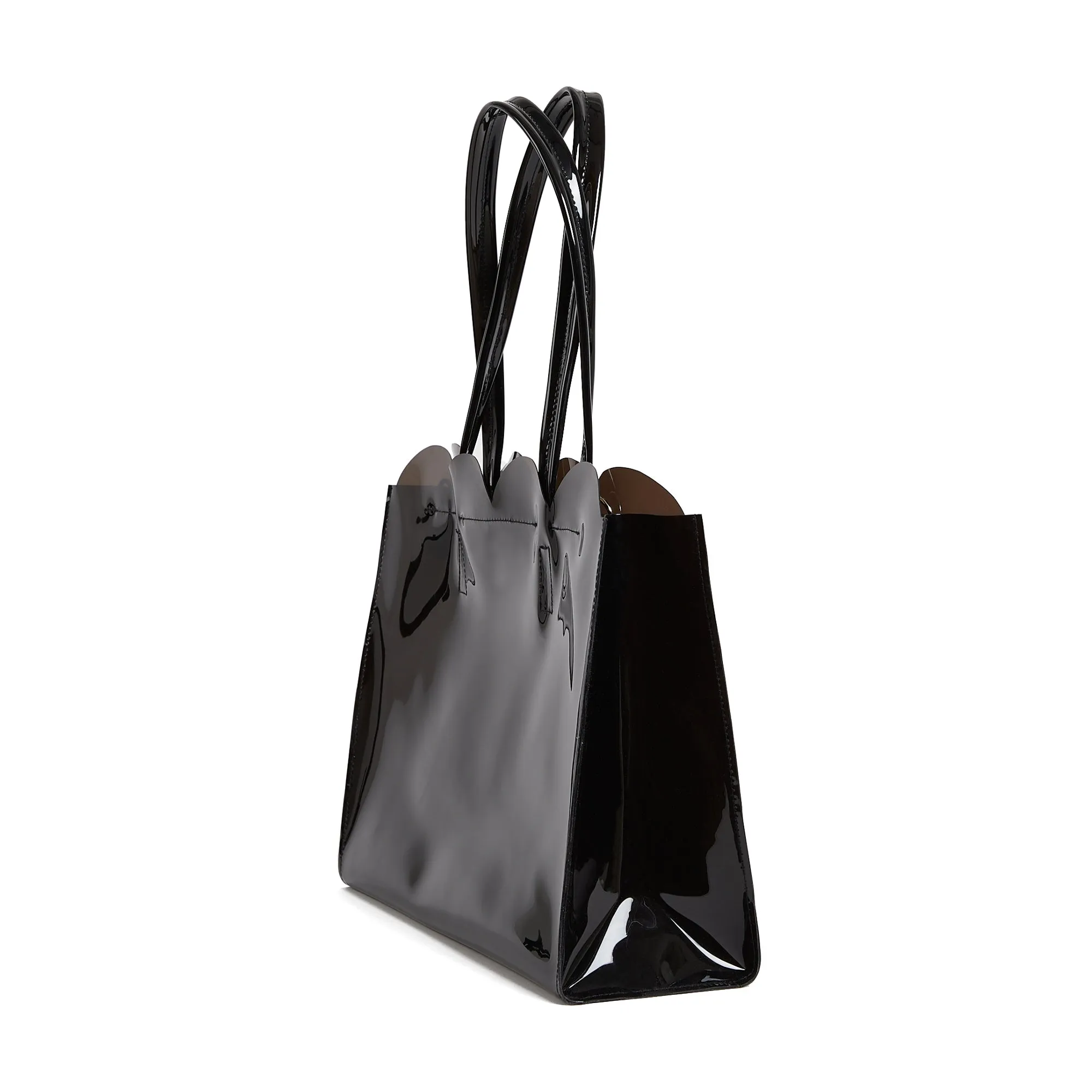 SASHA PVC SLING AND SHOULDER BAG CHARCOAL