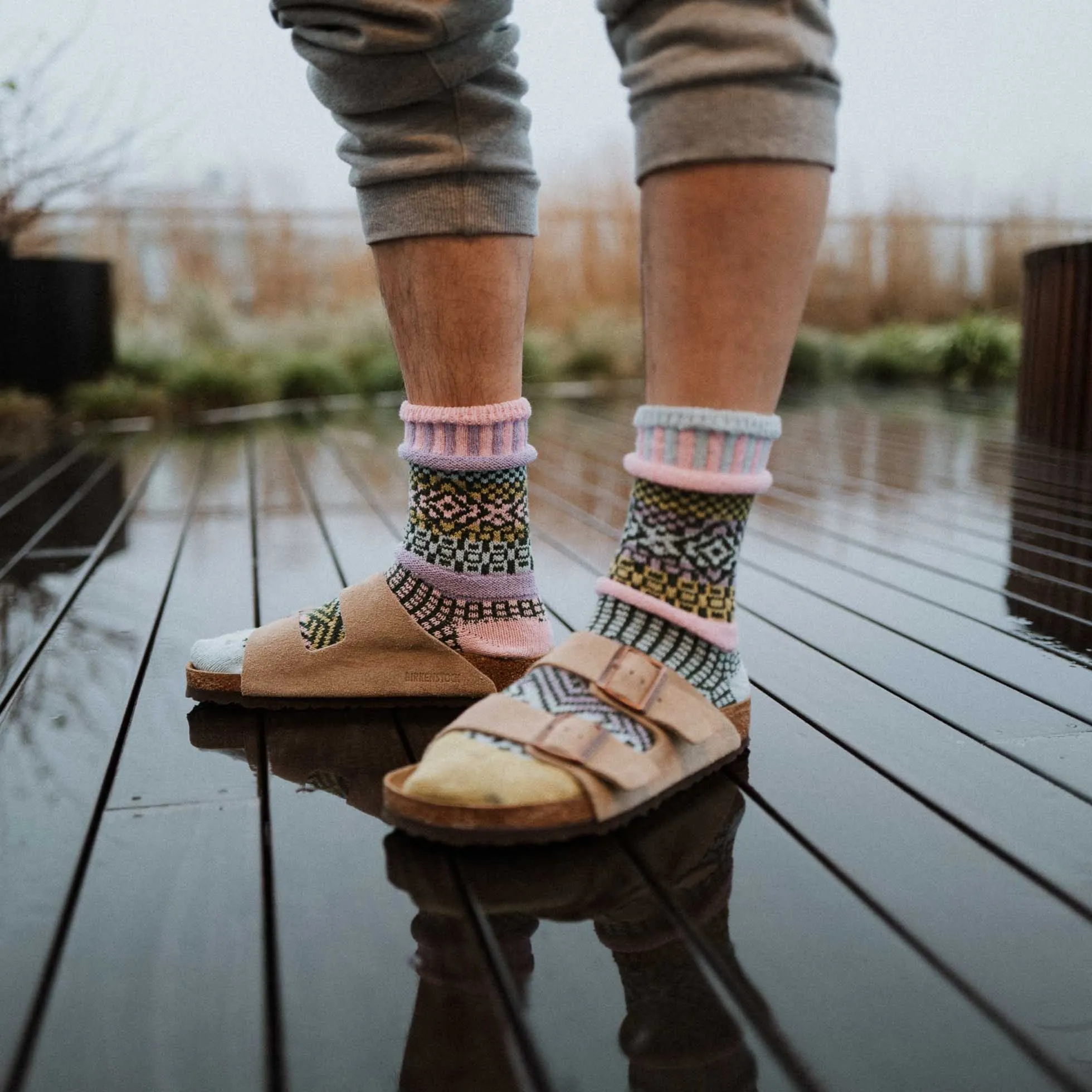Solmate Adult Crew Lilac Socks