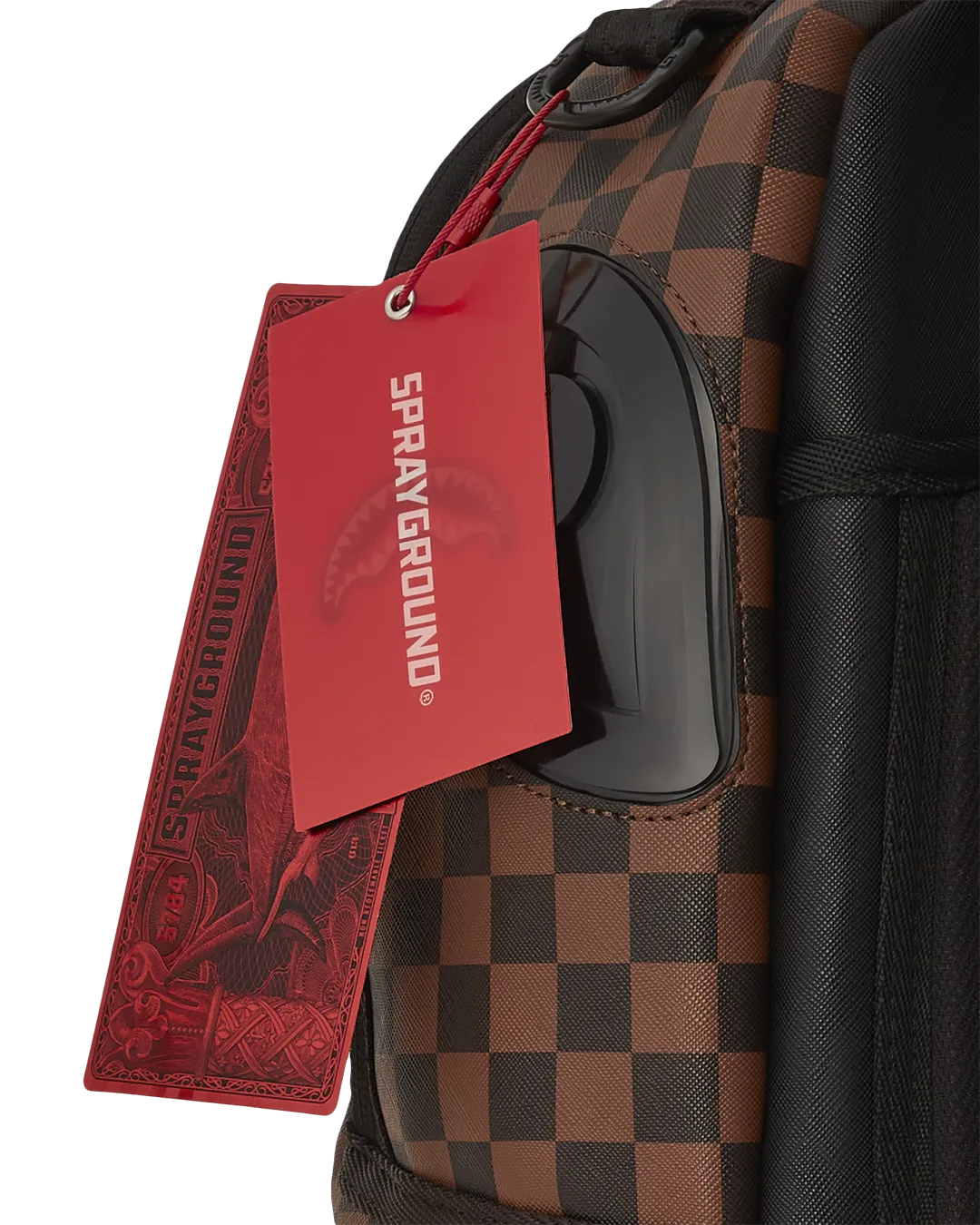 Sprayground Sharks in Paris Clear for Takeoff Backpack - Brown / Black