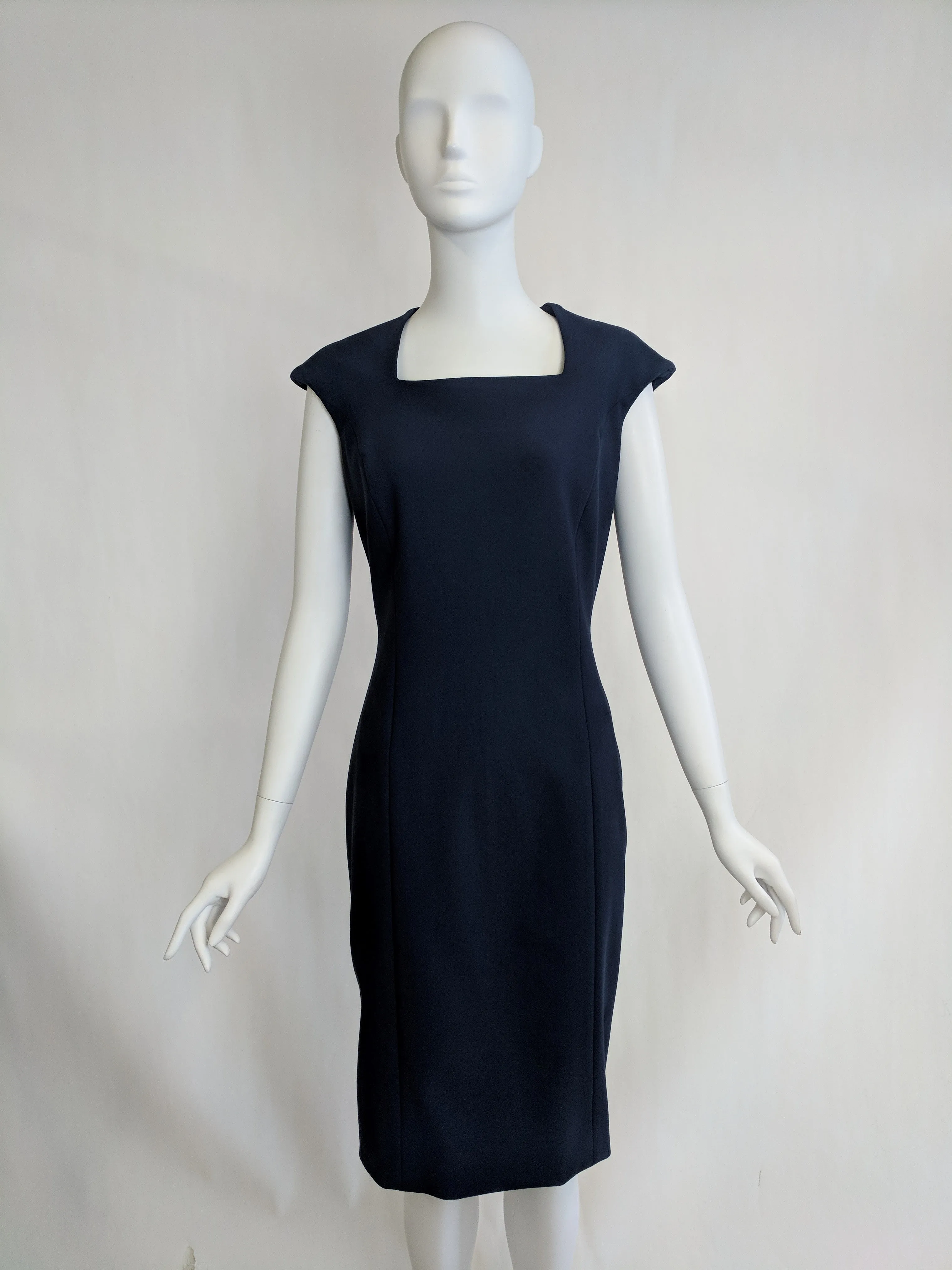 Square Neck Dress w/ Cap Sleeve