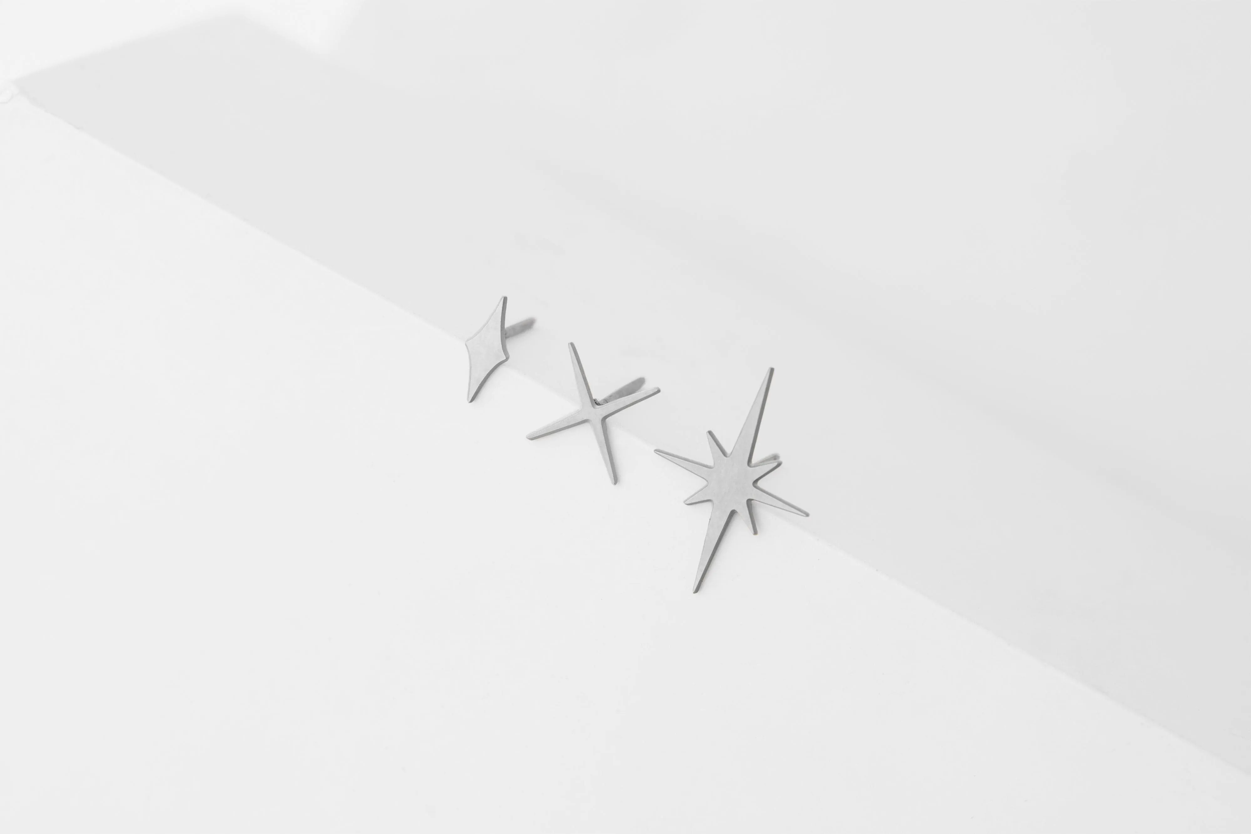 Star Studs | minimal steel earring studs