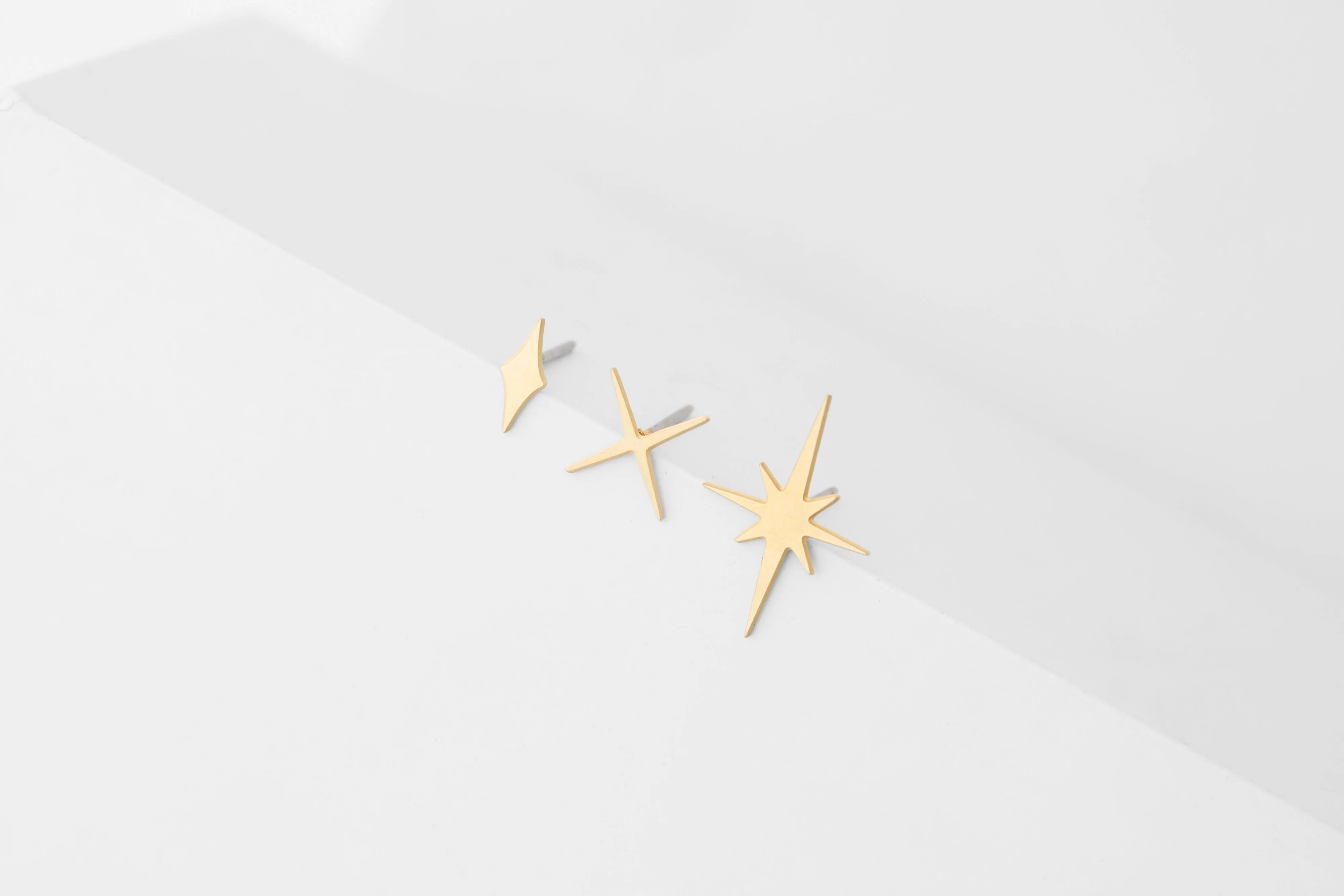 Star Studs | minimal steel earring studs