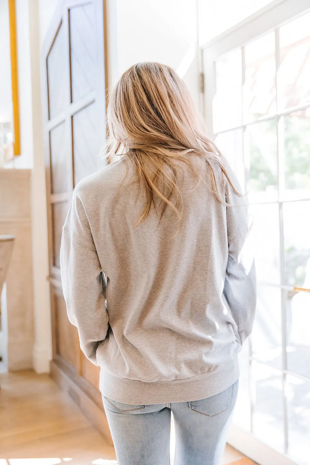 University Pullover - Grey & Pink