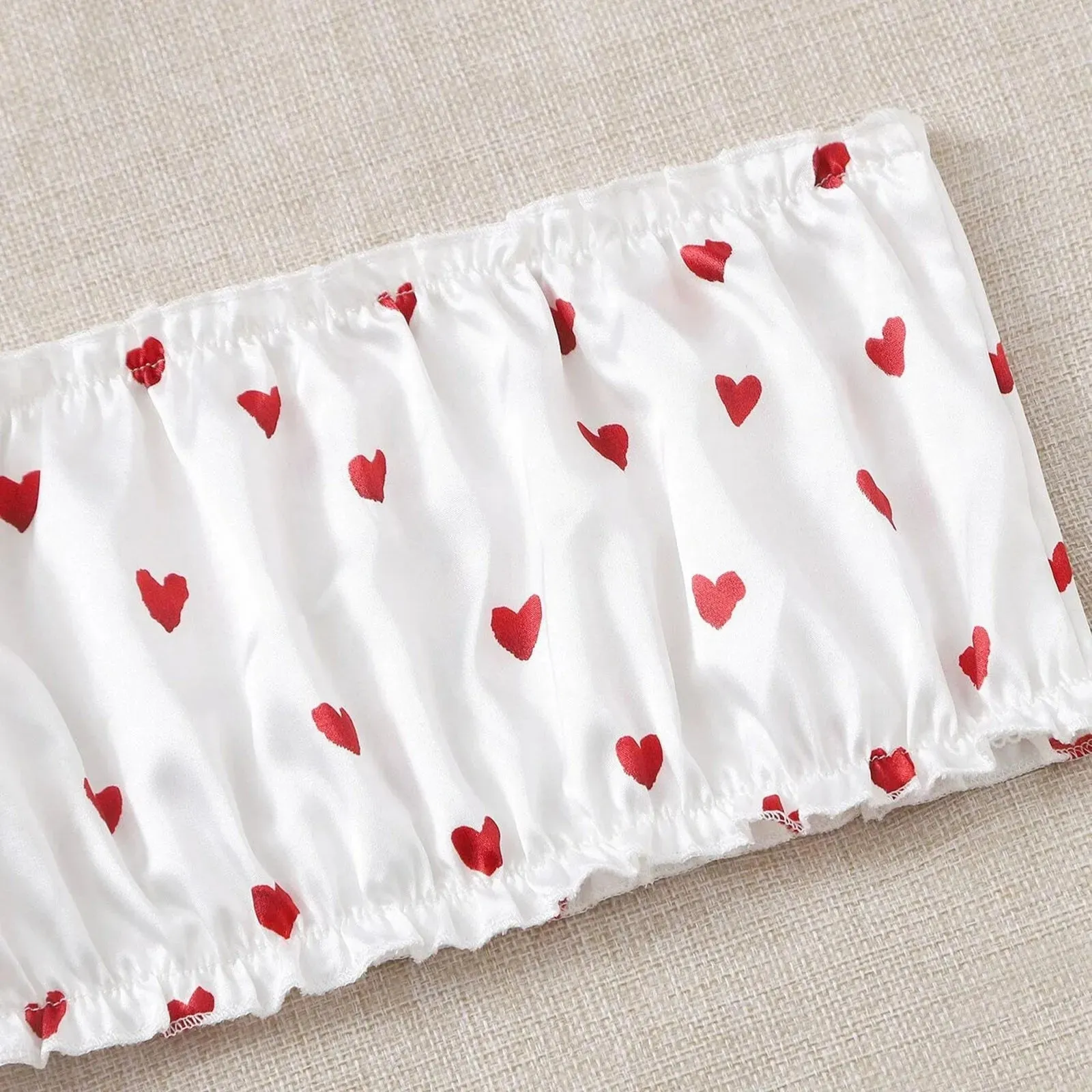 Valentine's Women Silky Satin Heart Pajamas
