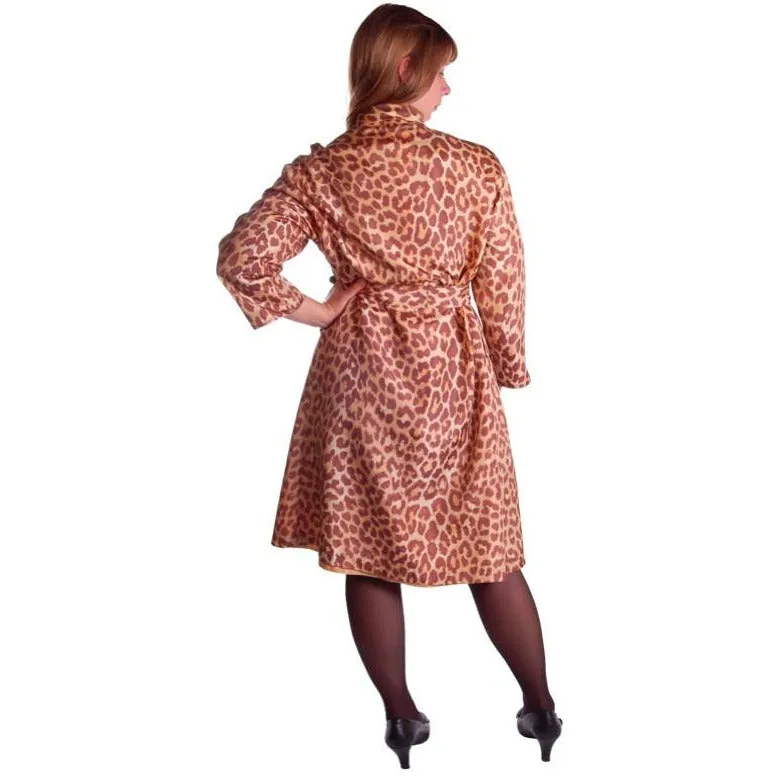 Vintage Cat Print Swing Coat 1950S Acetate /Scarf & Belt Rain Paka