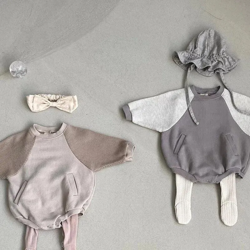 Waffle Sleeved Onesie