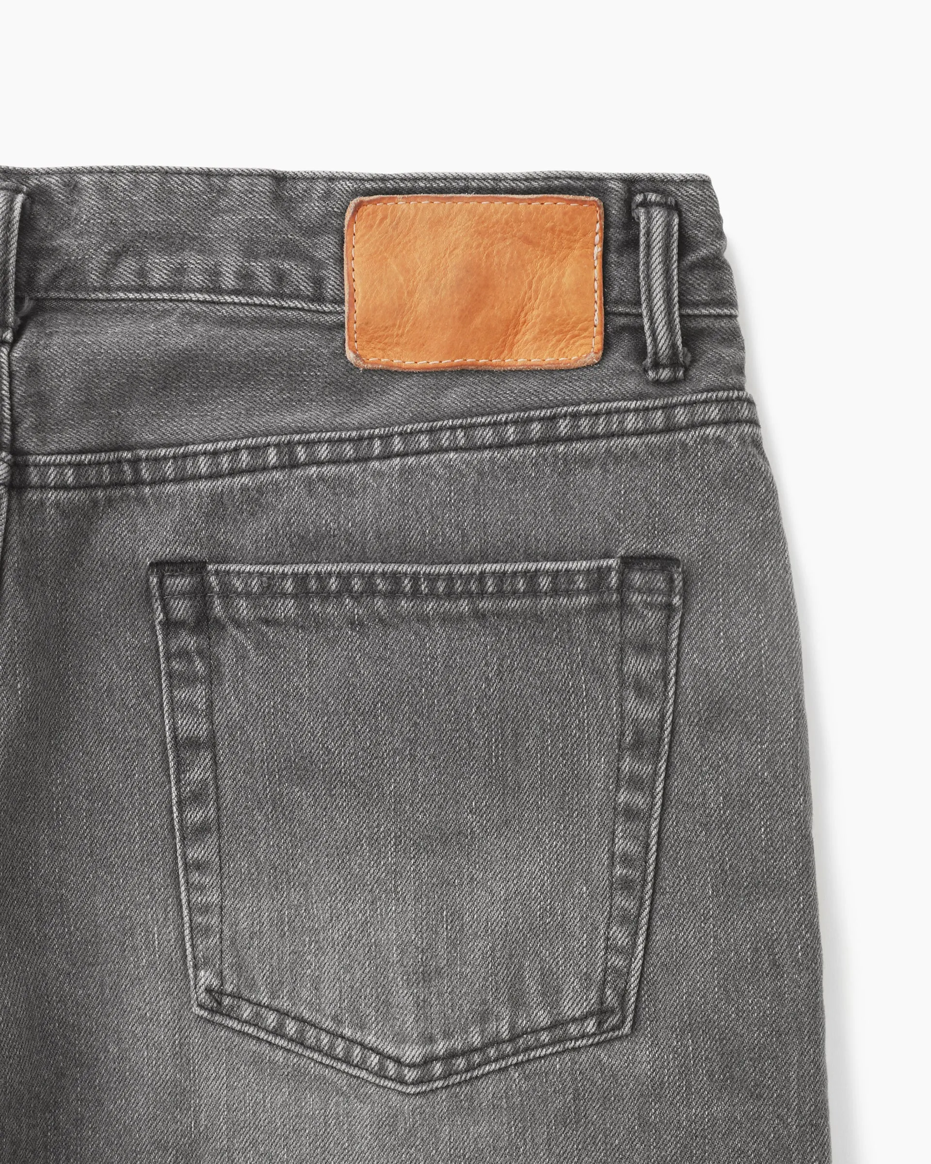 Washed Denim Short Light Grey