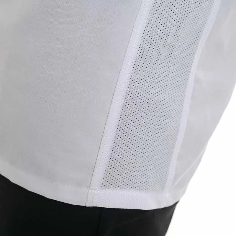 White and Black Short Sleeve Kitchen Coat Energy - ROBUR