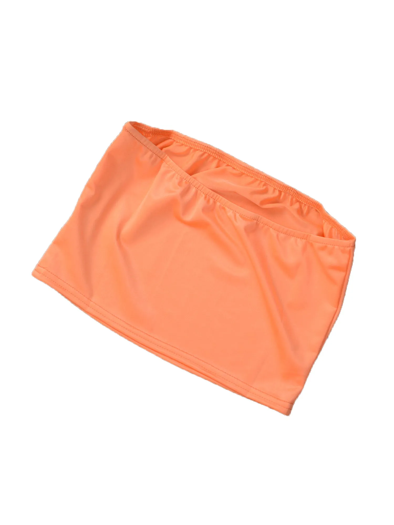 Women Off Shoulder Elastic Tube Tops Bra Blouse Strapless Bandeau Crop Top Shirt - bucketstores.com