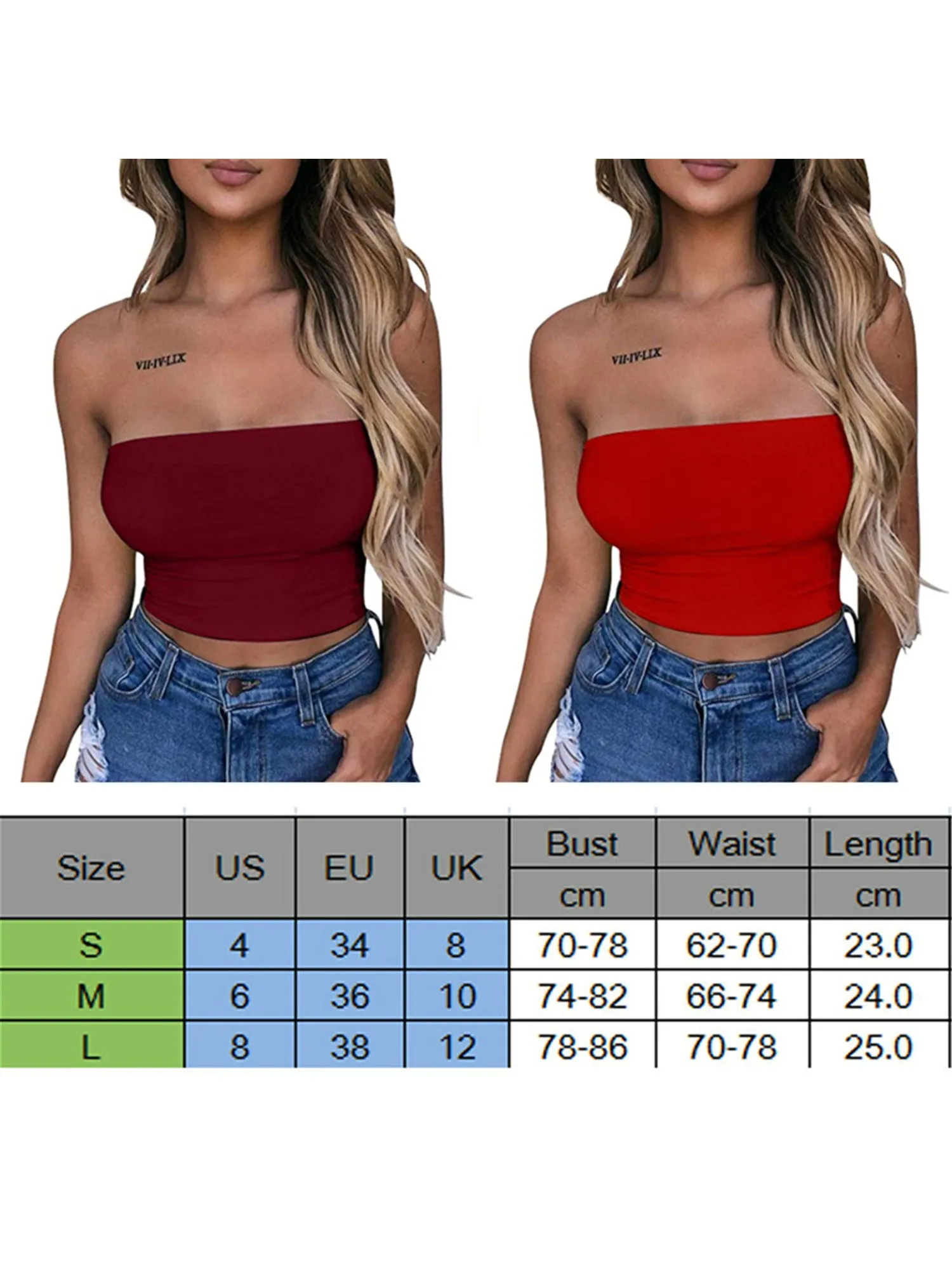 Women Off Shoulder Elastic Tube Tops Bra Blouse Strapless Bandeau Crop Top Shirt - bucketstores.com